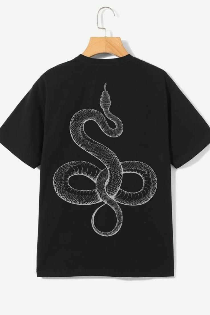 Serpent Noir — Minimal Black Tee