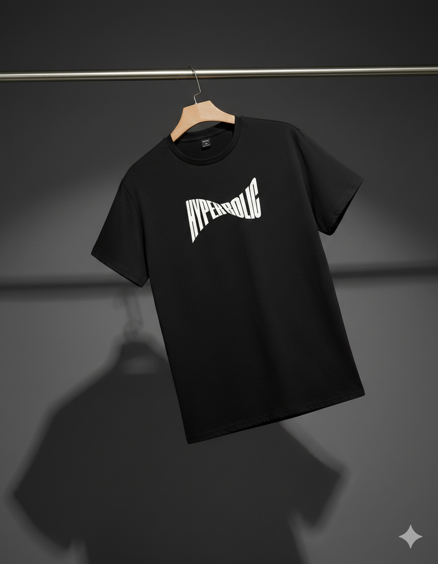 Black Printed Tshirt