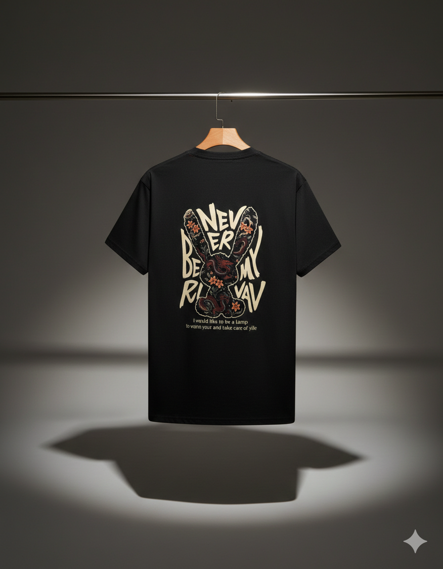 Black Printed Tshirt