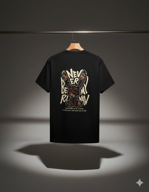 Black Printed Tshirt